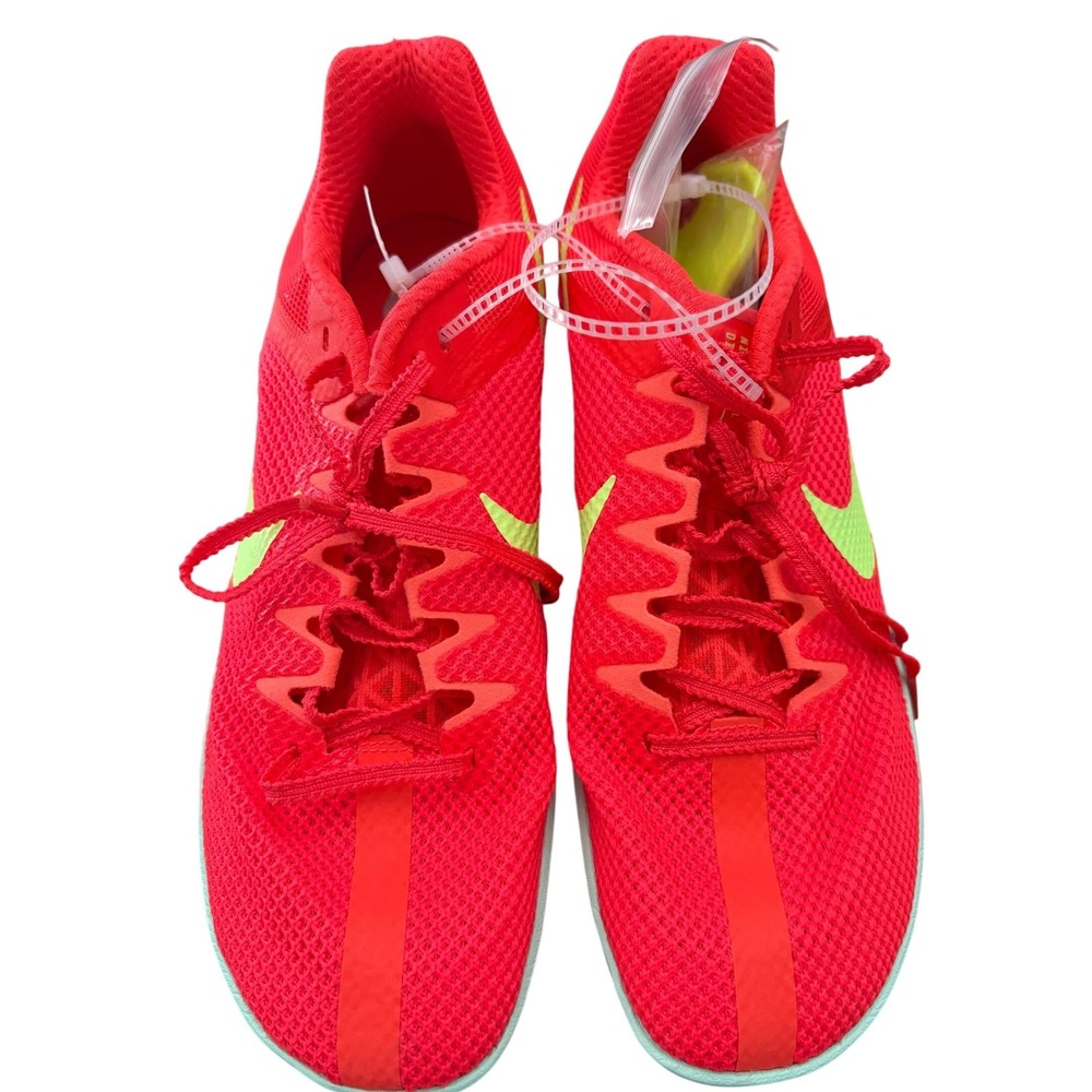 Nike Zoom Rival Distance Spikes Crimson Neon Men 9.5 Women 11 FZ9653-600 NWOB
